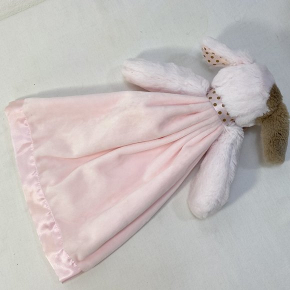 Bearington Baby Collection Puppy Dog Pink Satin Girl Security Blanket Toy Lovey - Picture 4 of 6